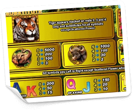 King-Tiger-paytable